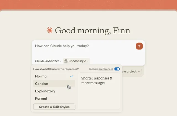 Anthropic的Claude AI推出个性化升级 用户可自定义写作风格